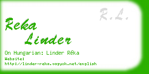 reka linder business card