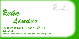 reka linder business card